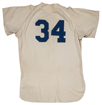 1947 Eddie Miksis Brooklyn Dodgers Flannel Jersey Worn While Scoring the Winning Run of Game 4 of the 1947 World Series (Miksis Family LOA & PSA/DNA)